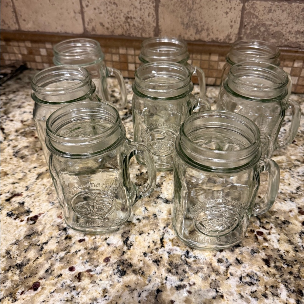 Golden Harvest Drinking Jars- Set of 8